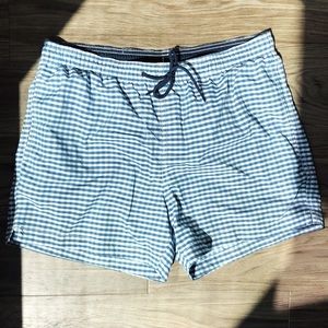 Gingham Print Swim Trucks / Board Shorts / Shorts